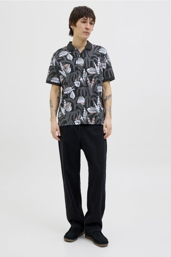 JORALMERIA AOP POLO SS 12276835 BLACK